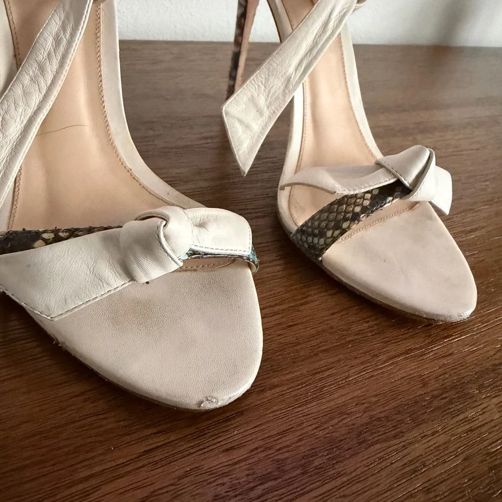 Alexandre Birman Clarita Sandals – White Leather & Python